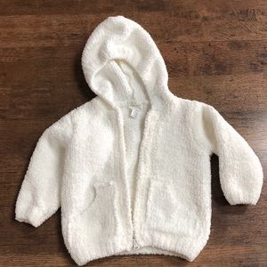 White Sherpa Baby Hoodie
